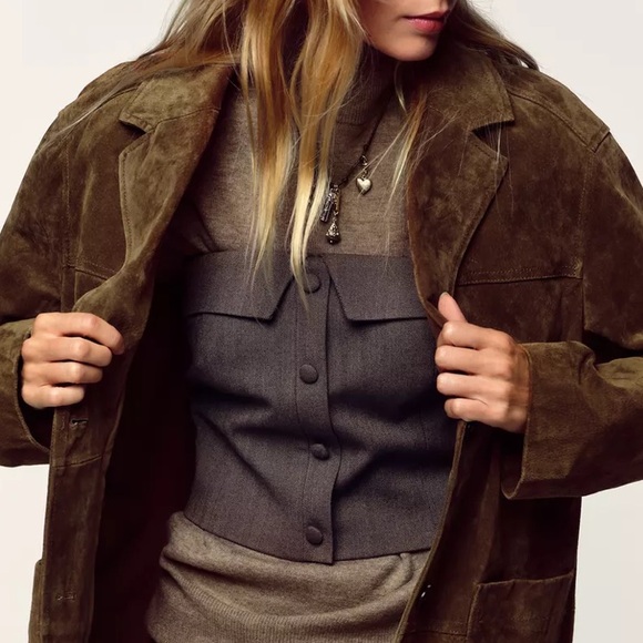 NWT Zara Herringbone Bustier Corset Tube Top - Picture 2 of 13